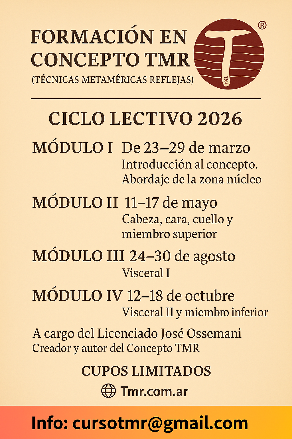 Curso 2026 – Concepto TMR